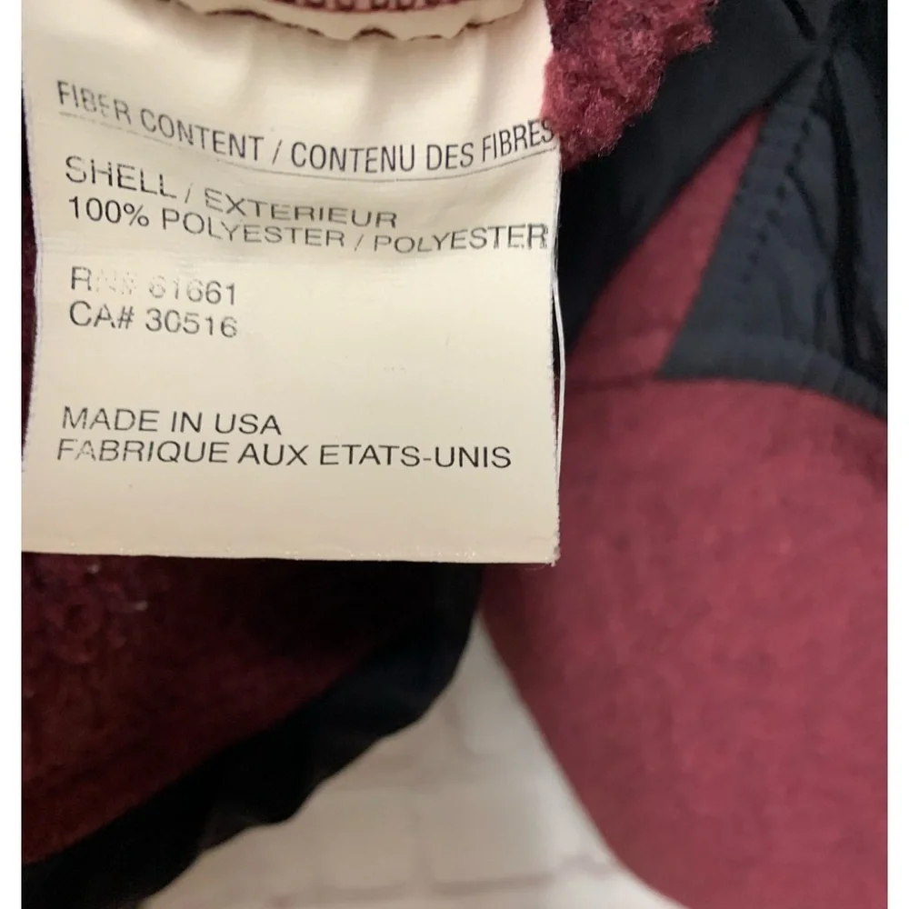 RARE Vintage The North Face Rage Burgundy Black Anorak Fleece Jacket Size XL USA - Picture 7 of 8